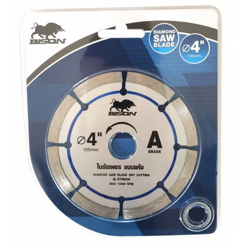 BISON ใบตัดเพชรแบบแห้ง 4 นิ้ว ตัดแห้ง รุ่น DTSB238