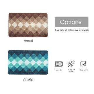 COZY พรมเช็ดเท้า 40×60×1.5cm. รุ่น JHX-15 สีน้ำเงิน