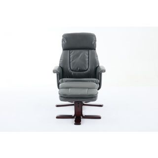 PULITO เก้าอี้พักผ่อนพร้อมที่วางขา รุ่น BAYLOR ขนาด 73x79-108x105.5 ซม. ที่วางขา  ขนาด 47x41x41 ซม  สีเทาเข้ม