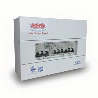 CEO เครื่องตัดไฟฟ้าอัตโนมัติ 6 ช่อง 50A กันดูด