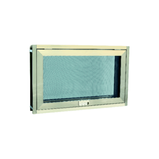 WELLINGTAN หน้าต่างอะลูมิเนียม บานกระทุ้ง CGA0805 80x50ซม. สีแชมเปญ พร้อมมุ้ง