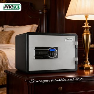 PROTX ตู้เซฟกันไฟดิจิตอล รุ่น BOLTON ขนาด 36x49.2x43ซม สีดำเงิน น้ำหนัก 38 KG