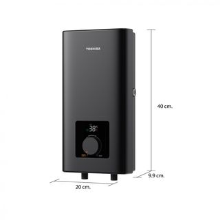 TOSHIBA เครื่องทำน้ำอุ่น ขนาด 5919 วัตต์ รุ่น TWH-60EFNTH(K)-RS สีดำ