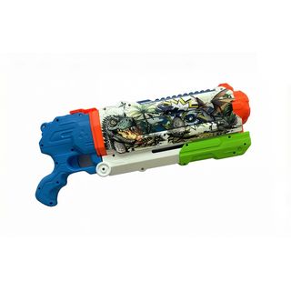 TOYS ของเล่นปืนฉีดน้ำแบบชักสกรีนลายไดโนเสาร์ รุ่น # 1069 ขนาด 45x18x6.7 ซม.