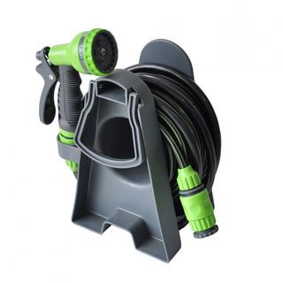 Tree’O ชุดสายยางพร้อมปืนฉีดน้ำปรับหัวได้6รูปแบบและอุปกรณ์ รุ่นDY63610 ขนาด5/16” ยาว10เมตร สีเขียวเทา