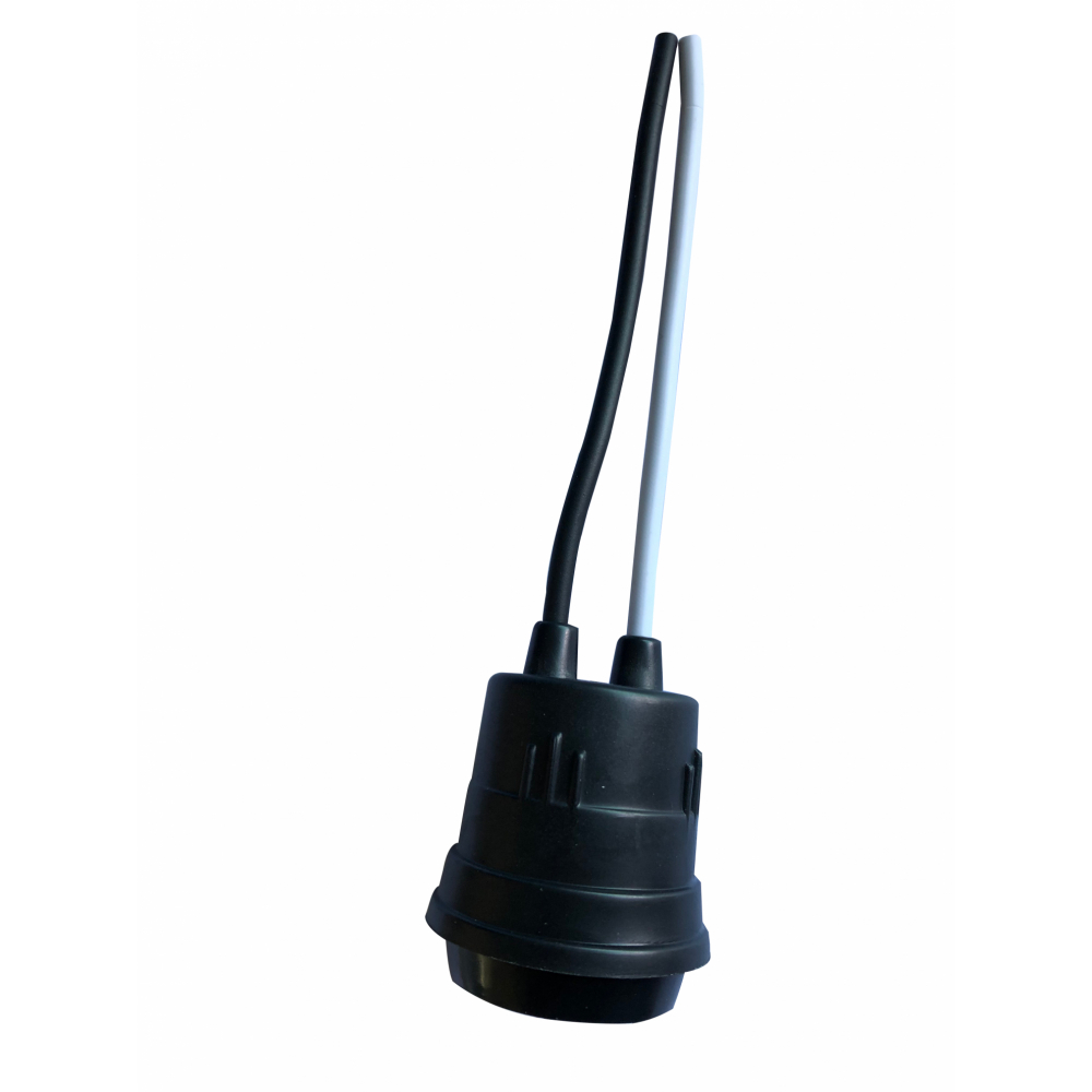 V.E.G. ขั้วหลอดไฟ E-27 รุ่น R028H (ขั้วกันน้ำ) สีดำ