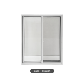 WELLINGTAN (vista) หน้าต่างอะลูมิเนียม บานเลื่อน SS P-TLC1215 120x150ซม. สีขาว พร้อมมุ้ง