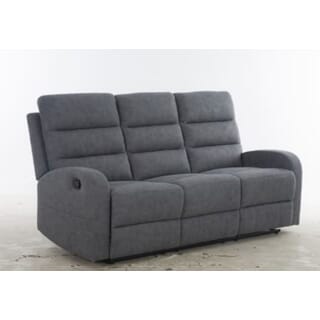 PULITO เก้าอี้พักผ่อน หนังสังเคราะห์ 3 ที่นั่ง รุ่น TADDEO ขนาด 200x94-161.5x102.5-82 ซม.  สีเทาเข้ม