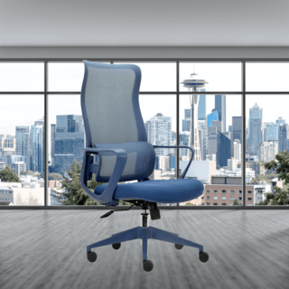 SMITH เก้าอี้สำนักงาน HIGH BACK รุ่น GOHAN -04 ขนาด 64x66x113.5-121 ซม. สีน้ำเงิน