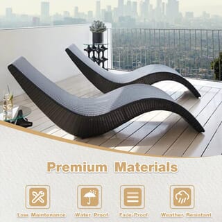 SUMMER SET เตียงริมสระหวายเทียม รุ่น ภูเก็ต ขนาด 65x180x80ซม.สีน้ำตาลเข้ม