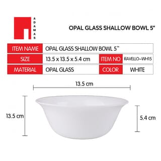 ADAMAS ถ้วยโอปอล 5” BRIDE500 สีขาว