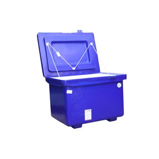 S&P ถังแช่ ขาสูง บานพับมือจับ 80 ลิตร สีน้ำเงิน