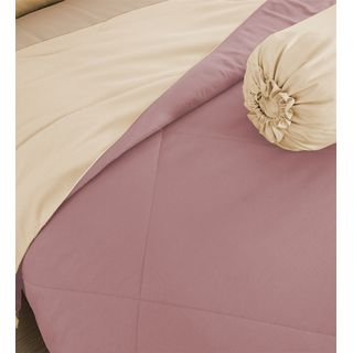 TRUFFLE ชุดเครื่องนอนพร้อมผ้านวม 6 ชิ้น รุ่น Hoshi-03 ขนาด 6 ฟุต สีชมพู-ชมพูอ่อน