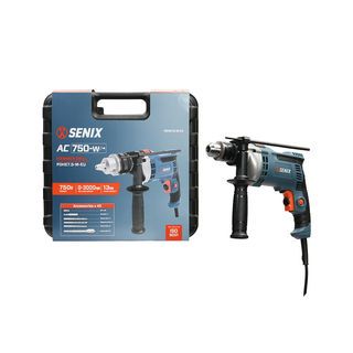 SENIX สว่านกระแทกไฟฟ้า 13มม. 750W รุ่นPDHE7.5-M-EU  สีน้ำเงินดำ (พร้อมอุปกรณ์ 45ชิ้น)