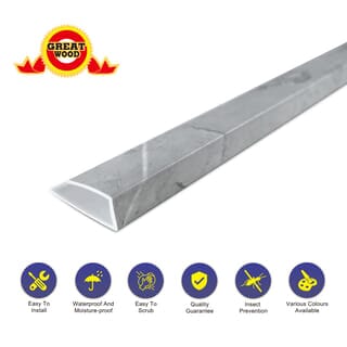 GREAT WOOD ยูคลิปPVC รุ่นGPPVC3.7-8-EB ขนาด 2.7x290x1.3 ซม. Gray 131