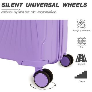 WETZLARS กระเป๋าเดินทาง ขนาด 24 นิ้ว  รุ่น Winter-02 ขนาด 26x42x65 ซม. สีม่วงโอโรล่า