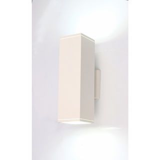 EILON โคมไฟติดผนังโมเดิร์น ทรงกระบอกสี่เหลี่ยม 2*E27 ขนาด 9x9x30cm IP65 รุ่น MVW026-D(W) สีขาว