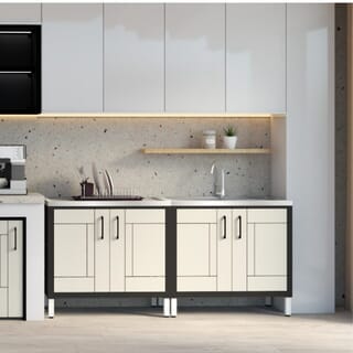 CLOSE ตู้ตั้งพื้น UPVC LABARIS ขนาด  1หลุม 1ที่พัก 90x85x50 ซม. สีเบจ