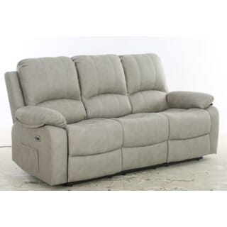  PULITO เก้าอี้พักผ่อนหนังสังเคราะห์ปรับระดับไฟฟ้า 3 ที่นั่ง รุ่น Lomon ขนาด 201x95-160x98.5-80 ซม. สีเทาอ่อน