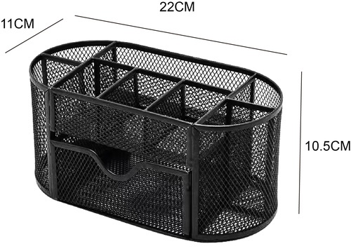 SMITH ที่วางปากกาและเครื่องเขียนลวดเคลือบ TG59905 ขนาด 22x11x10.5 ซม.สีดำ