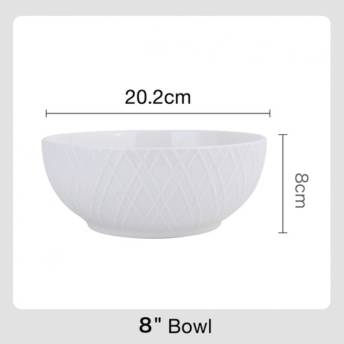 ADAMAS ถ้วยเซรามิค 8 นิ้ว FIONA-WH07 สีขาว