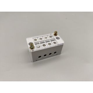 V.E.G. เทอร์มินอลบล็อก เข้า4-ออก4 สีเทา