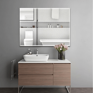 Nice กระจกเงาไม่มีกรอบ ทรงเหลี่ยม รุ่น JLLS003-60 ขนาด 45x60ซม. สีใส