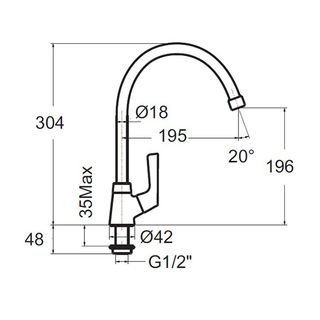 American Standard ก๊อกอ่างล้างหน้า รุ่น วินสตัน FFAST606-5T1500BT0