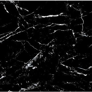 Marbella กระเบื้องพอร์ซเลนปูพื้น 60x60 ซม. รุ่น คาราร่า แบล็ค คลาสสิก BL690 ผิวเงา random (4P) 