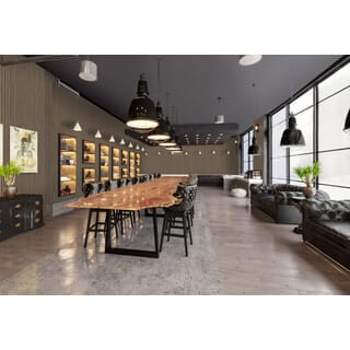 GREAT WOOD แผ่นระแนงอะคูสติก PVC รุ่นJF401-XG-2 ขนาด 300x18x2400mm.สีWalnut Brown