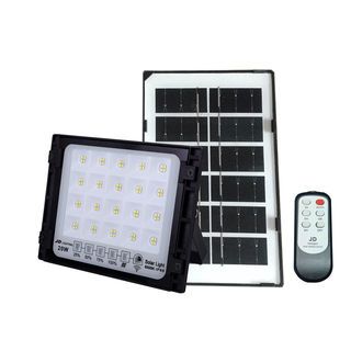 JD โคมไฟสปอร์ตไลท์โซลาร์เซลล์ 20W พร้อมรีโมท รุ่นJTGD-8820D+รีโมท IP65 แสงเดย์ไลท์