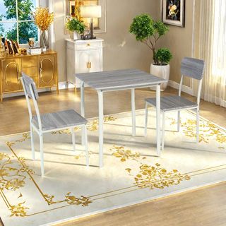 DELICATO ชุดโต๊ะอาหาร 2 ที่นั่ง รุ่น Nanaโต๊ะ: 70x70x76 ซม. เก้าอี้:42X48X87 ซม. สีไม้ธรรมชาติ