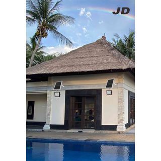 JD โคมไฟสปอร์ตไลท์โซลาร์เซลล์ 20W พร้อมรีโมท รุ่นJTGD-8820D+รีโมท IP65 แสงเดย์ไลท์