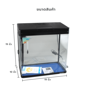 BOYU ชุดAquariumตู้ปลาพร้อมตู้ระบบกรองน้ำ รุ่นMS-520 ขนาดตู้45ลิตร ก10ย19ส19นิ้ว สีขาว
