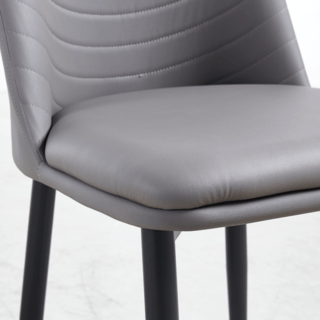 (1/2)PULITO เก้าอี้รับประทานอาหาร รุ่่น DOTTIE-GY ขนาด  55x50x89 ซม. สีเทา