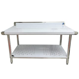 CROWN โต๊ะเตรียมสเตนเลส 2 ชั้น 150x60x80 ซม. NOELLE-SS304