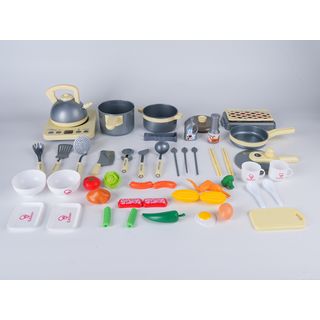 TOYS ชุดของเล่นอุปกรณ์ครัวและอุปกรณ์ครบเซ็ท(46ชิ้น) รุ่น 0233 ขนาด 28x18x23 ซม. คละสี
