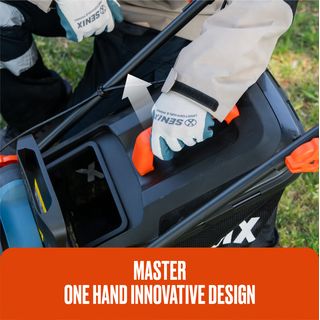 SENIX รถตัดหญ้าไร้สาย X2 20V(Max) (พร้อมแบตเตอรี่ 4.0Ah 1 ก้อน) รุ่น LPPX2-L-EU สีน้ำเงิน - ดำ