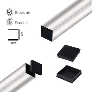 WELLINGTAN ฝาปิดกล่องอะลูมิเนียมTALU5050 5x5x0.7ซม. สีดำ