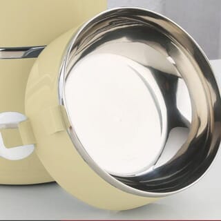 SANE ปิ่นโตสเตนเลส 4 ชั้น PICKY-C สีครีม