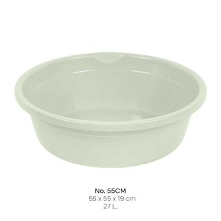 GOME กะละมังกลม 27L ขนาด 55x55x19cm. รุ่น No.55  สีเขียวพาสเทล 