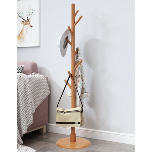 SAKU ที่แขวนหมวกและเสื้อผ้า 2JMS003 ขนาด 35x35x165 ซม. สีน้ำตาล