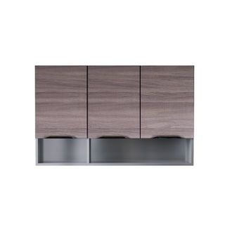 CLOSE ตู้แขวนไฮกลอสพร้อมชั้นวางของ 120ซม. MONSTERA W30×L120×H80 สีไม้ธรรมชาติ