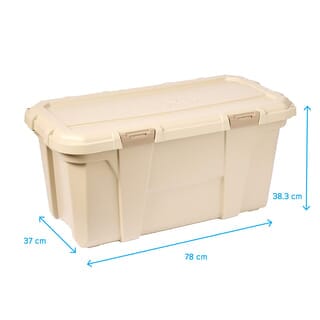INABOX กล่องเก็บของ Heavy Armour N80203BG-65L ขนาด 78x37x38.3 cm. สีเบจ