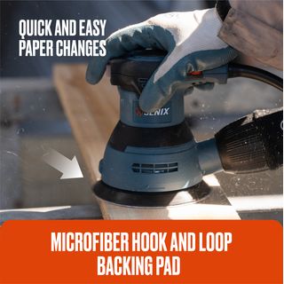 SENIX เครื่องขัดกระดาษทรายไฟฟ้า 125 มม. (วงกลม) 350Wรุ่น PSCE3.5-M-EU สีน้ำเงิน - ดำ