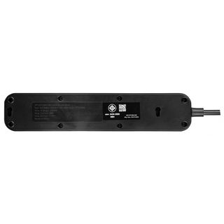 EILON รางปลั๊กไฟ รุ่น MSC45THNB-GHE 4 ช่อง 1 สวิตซ์ 10A 2200W 5เมตร สีดำ