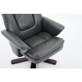 PULITO เก้าอี้พักผ่อนพร้อมที่วางขา รุ่น BAYLOR ขนาด 73x79-108x105.5 ซม. ที่วางขา  ขนาด 47x41x41 ซม  สีเทาเข้ม