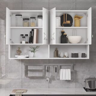 CLOSE ตู้แขวนพร้อมชั้นวาง ขนาด 160×30×80 ซม. KITCHY สีขาว