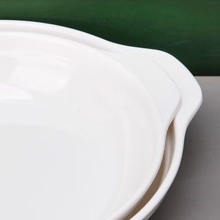 ADAMAS จานเซรามิค 9 นิ้ว DIANA สีขาว