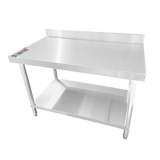 CROWN โต๊ะเตรียมสเตนเลส 2 ชั้น 120x70x85+10 ซม. S1270